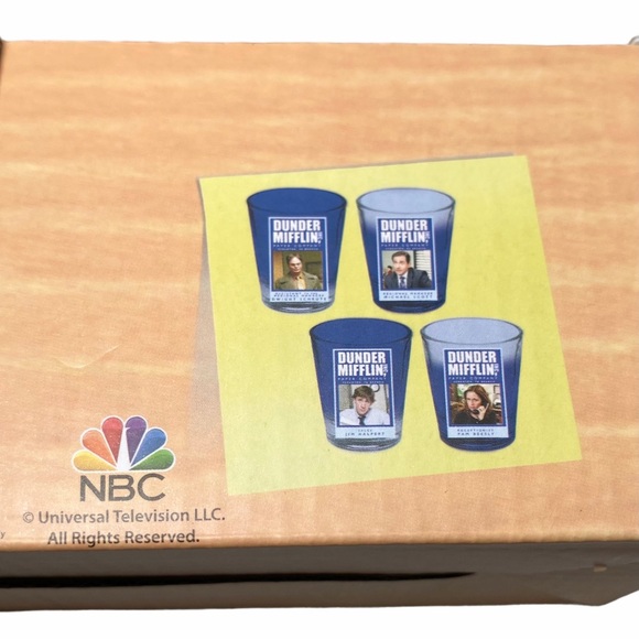 The Office Employees Blue Mini Glass Set of 4 - Picture 12 of 12